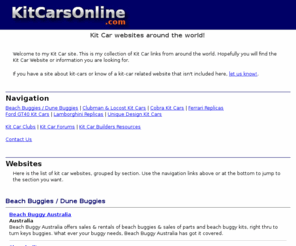 kitcarsonline.com: Kit Cars Websites around the world - KitCarsOnline.com
