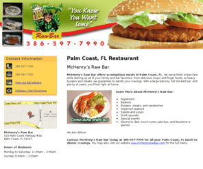 sportsbarpalmcoast.com: Restaurant Palm Coast, FL - McHenry’s Raw Bar
McHenry’s Raw Bar provides scrumptious meals to Palm Coast, FL. Call 386-597-7990 for all your lunch to  dinner cravings.