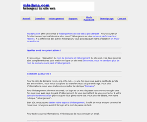 miadana.com: Hebergeur site web
miadana : Hebergeur de site web