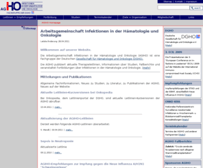 dgho-infektionen.de: Arbeitsgemeinschaft Infektionen in der Hämatologie und Onkologie
