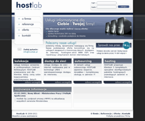 hostlab.pl: Hostlab - łącza internetowe,kolokacja serwerów,OutSourcing IT
