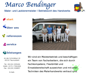 bendinger.info: Malermeister Bendinger
Homepage des Malermeisters Bendinger - Taunusstein