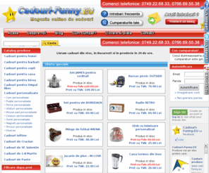 cadouri-funny.eu: Magazin  Cadouri personalizate,  Cadouri pentru timpul liber,  Cadouri ieftine,  Cadouri pentru barbati,  Cadouri pentru casa,
Magazin ce comercializeaza  Cadouri personalizate,  Cadouri pentru timpul liber,  Cadouri ieftine,  Cadouri pentru barbati,  Cadouri pentru casa,  Cadouri pentru birou,  Cadouri pentru copii,  Cadouri pentru femei,  ,  Cadouri de Craciun,  Cadouri de Paste,  Cadouri de Sf. Valentin,  Cadouri de 1-8 Martie, 