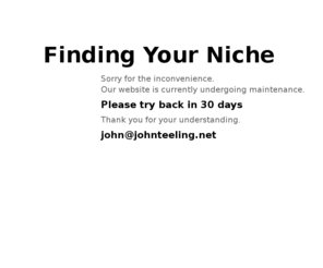 findingyourniche.org: Finding Your Niche
Finding Your Niche - 