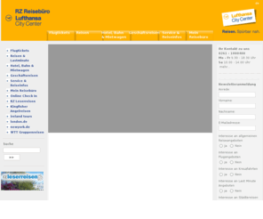 radundwandertouren.net: RZ Reisebüro Startseite
RZ, Ihr Lufthansa City Center Reiseburo fur kompetenten Service rund ums Thema Reisen und Flüge.