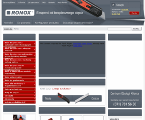 ronox.org: RONOX | Noże bezpieczne i ostrza techniczne
Ronox s.c. - firma sprzedająca atestowane noże i ostrza. Główną zaletą jest wysoka jakość tnących narzędzi Martor i innych oraz profesjonalizm w obsłudze. Sklep znajduje się w Domasławiu/k. Wrocławia oraz umożliwia zakup przez internet.