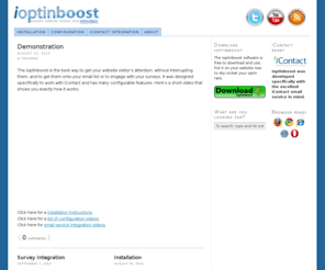 ioptinboost.com: ioptinboost | build an optin email list fast with icontact and ioptinboost
build an optin email list fast with icontact and ioptinboost