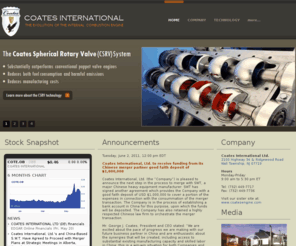 mostadvancedengine.com: Coates International Ltd. - Home
Welcome to Coates International Ltd. developer of the Coates Spherical Valve Engine