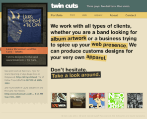 twincuts.net: twin cuts
Twin Cuts is a Brooklyn based design collective.