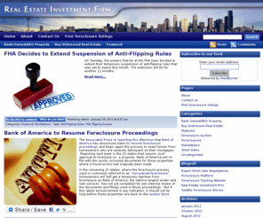 distressedrealestate.org: Invest in Foreclosure Auction Properties, Short Sales, Bank Owned Foreclosures (REO), and all Types of Distressed Real Estate. Discounts of 20-50%.
Learn how to buy at the foreclosure auction and save 20-40%, also REO'S, short sales, and other distressed real estate