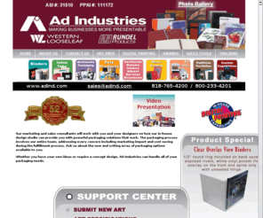 rundel.com: 3 ring binders and custom binders from Ad Industries - Home
3 ring binders - custom binders and other products!