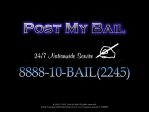 post-my-bail.com: Bail Bonds | bail.us.com
Nationwide bail bonds, available 24 hours a day. Call 888-810-BAIL for bail.