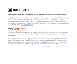 athenaeum-switzerland.com: Hostpoint AG - Günstiges Webhosting und weltweite Registrierung von Domains
Hostpoint AG, The Data Residence