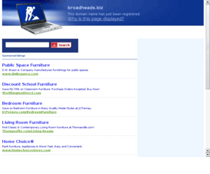 broadheads.biz: Web hosting, domain name registration and web services by 1&1 Internet
1&1 offers Web hosting, domain names, website builders, servers, and email solutions. Find affordable, dedicated ad-free web hosting, domain name registration and e-mail solutions.  Choose 1&1 Internet to host your small business website or personal web site.