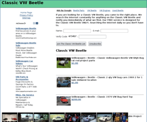 classicvwbeetle.net: Classic VW Beetle
Classic VW Beetle