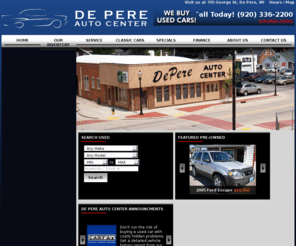 depereautobody.com: De Pere Wisconsin  Dealer | De Pere Auto Center | New , Used Cars, Trucks, SUVs in WI
De Pere Auto Center, your Wisconsin  car dealership serving De Pere and surrounding areas. Auto Dealership selling new and used cars, trucks, and SUVs.