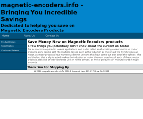 magnetic-encoders.info: Magnetic Encoders - Your source for information on Magnetic Encoders
Magnetic Encoders - We are the Experts for Low Prices, High Quality, and Fast Service.  Get a Free Quote today for your Magnetic Encoders