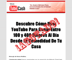 metodotubecash.com: TubeCash
Cómo Ganar Dinero en Internet Trabajando Desde Casa Con YouTube. Dinero online extra.