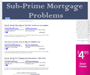 subprimeproblems.com: Subprime Problems
Subprime Problems is a blog that discusses the subprime mortgage problems and banks credit risk exposure.