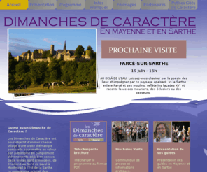 dimanchesdecaractere.com: Dimanches de Caractère en Mayenne et en Sarthe
dimanche caractere sarthe mayenne visite guide guidée patrimoine conte histoire jardin