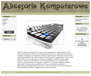 shops4you.info.pl: Super Akcesoria Komputerowe
Znajdziesz tu opisy rewelacyjnych czeci komputerowych renomowanych producentów. Tylko u Nas szczegolowe dane o dyskach, skanerach i wiele innych.