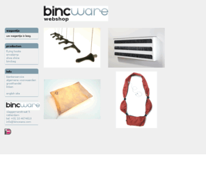 bincware.com: bincware - webshop
Bincware by Bos en Couvée, Flying hooks and more