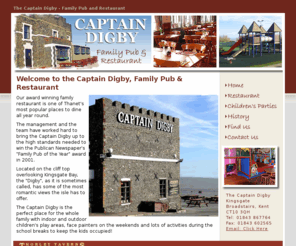 captaindigby.co.uk: Captain Digby, Family Pub and Restaurant, Kingsgate, Broadstairs, Kent
The Captain Digby, award winning restaurant and pub, situated in Kingsgate near Broadstairs Kent