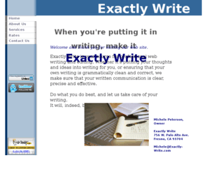 exactly-write.com: Exactly Write professional web writing for B2B and B2C
Contact Information Details