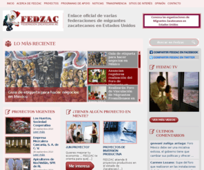 fedzac.mx: FEDERACIÓN ZACATECANA, A. C. | FEDZAC.MX
Enlace oficial de varias federaciones de migrantes zacatecanos en Estados Unidos