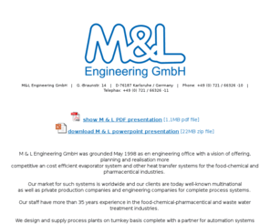 ml-engineering.com: M&L Engineering, Karlsruhe | Germany
M&L Engineering, Karlsruhe | Germany