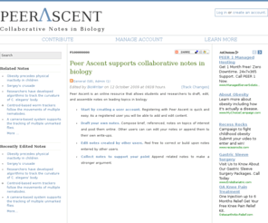 peerascent.com: Peer Ascent supports collaborative notes in biology
This page does not contain an abstract.