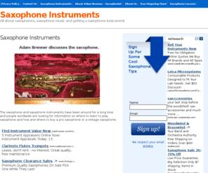 saxophoneinstrument.com:  by Saxophone Instruments
What to look for when getting your first saxophone and how to go about getting the best deal on purchasing a new or used saxophone.