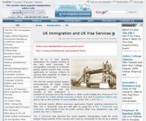 ukemploymentlaw.co.uk: UK Immigration Services | UK Tier 1 Visas | UK Tier 2 Visas | UK Work Permits
Workpermit.com guide to UK immigration, UK work permits, HSMP (Highly Skilled Migrant Programme) and UK work visa Services.