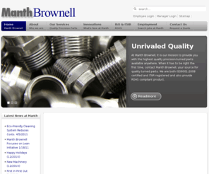 manth.com: Manth Brownell, Inc.
Manth Brownell is one of the largest manufacturers of precision machined parts in the North East.