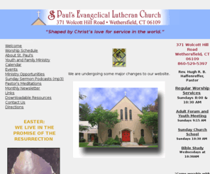 stpaulswethersfield.org: Saint Paul's Evangelical Lutheran Church - Wethersfield, CT
