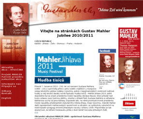 gustavmahler.eu: Gustav Mahler Jubilee 2010/2011
Gustav Mahler Jubilee