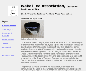 wakaitea.org: CHADO URASENKE TANKOKAI PORTLAND WAKAI ASSOCIATION
