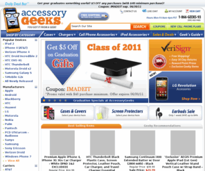 accessorygeeks.com: Cell Phone Accessories, Mobile Phone Accessories, Cell Phone Batteries at Accessory Geeks
Cell Phone Accessories, Mobile Phone Accessories, Cell Phone Batteries at Accessory Geeks 