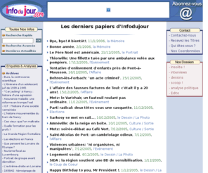 infodujour.com: Infodujour
Information régionale continue, décalée, pertinente. Actualités économiques, politiques, judiciaires, culturelles. L'essentiel de l'info cachée en Lorraine.