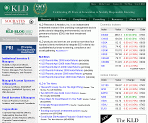 kld.com: KLD Research & Analytics, Inc. -- Socially Responsible Investing and Research
