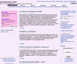 munka.org: Állás, állások, munka - karrier tanácsadás, állás keresés : online magazin
Állás keresés, karrier tanácsadás, önéletrajz írása, rengeteg tipp: legjobb állások felkutatása és elnyerése.