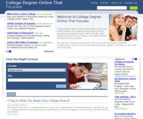 collegedegreeonlinethatfocuses.com: Find the Right College Degree Online That Focuses | CollegeDegreeOnlineThatFocuses.com
<br/> <h3> Welcome to College Degree Online That Focuses</h3> <br/> <br/> College Degree Online That Focuses helps current and future students find, evaluate and choose the best educational program for their needs. Find out more at CollegeDegreeOnlineThatFocuses.com.