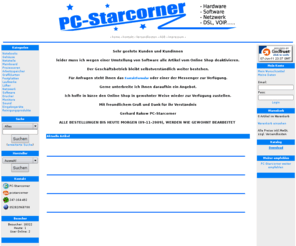 pc-starcorner.de: PC-Starcorner
PC-Starcorner ist Anbieter für Hardwarekomponenten und Software sowie Hersteller für PC Systeme.