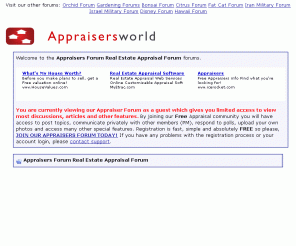 appraisersworld.com: Appraisers Forum Real Estate Appraisal Forum Real Estate Appraiserser Forum devoted to