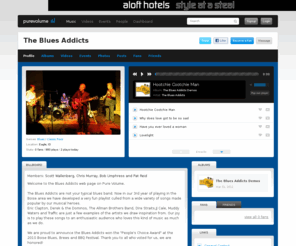 bluesaddicts.com: The Blues Addicts on PureVolume.com™
Listen to The Blues Addicts Songs, Albums, watch Videos, view Pictures, find Tour Dates and News on PureVolume.com. 