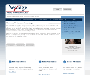 jointhenextageteam.com: Nextage Realty Opportunity
Nextage Realty International brings a fresh new opportunity to the way real estate business is done with our innovative compensation model and true team building concept. 