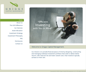 griggscap.com: GRIGGS Capital Management -- Designing, Constructing and Managing Individual Investment Portfolios
GRIGGS Capital Management -- Designing, Constructing and Managing Individual Investment Portfolios