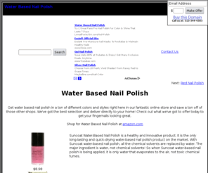 waterbasednailpolish.com: Water Based Nail Polish: Great nail polish
We've got water based nail polish right here in all the colors you want. Check out our selection today and find that perfect shade.