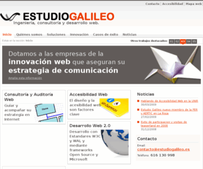 estudiogalileo.es: Estudio Galileo. Ingeniería, consultoría y desarrollo web.
Estudiogalileo. Ingeniería, consultoría y desarrollo web.