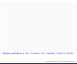 franchiseeprofiler.com: Franchisee Flash
promotional offer, sample reports, call centre operator psychometric testing